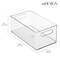 mDesign Deep Plastic Household Storage Organizer Bin - Built-In Handles - Clear